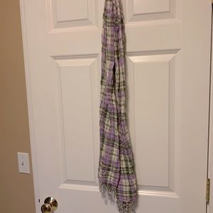 J Crew Purple Plaid Scarf